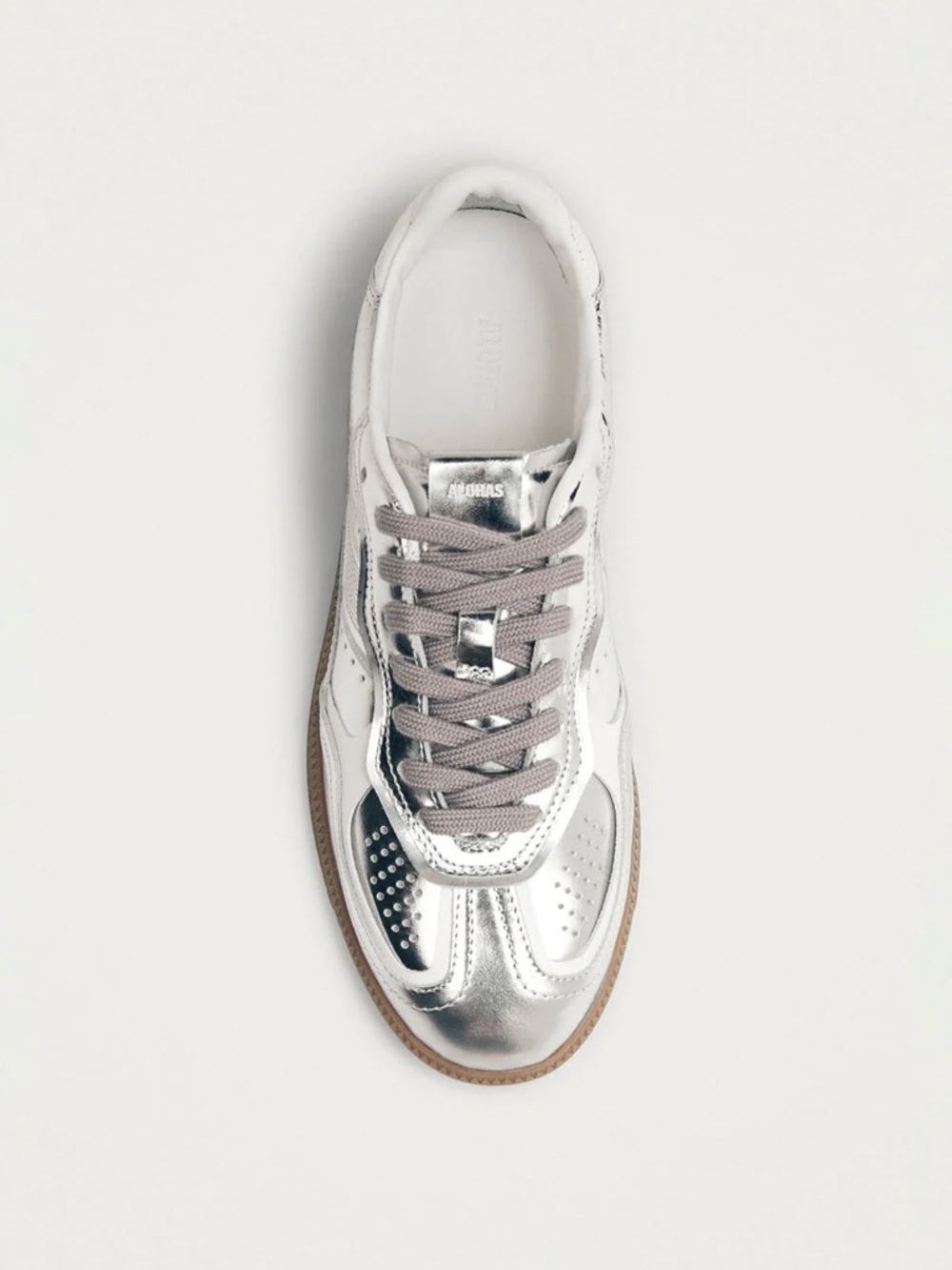 ALOHAS Metallic Silver & White Women's Sneaker